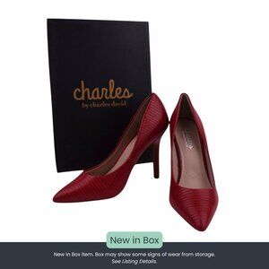 Charles by Charles David Red Lizard Print Pointed Toe Stiletto | Size 7 | New